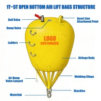 Sac de levage pneumatique de type parachute pour bateaux gonflables, pour le sauvetage maritime et le levage sous-marin