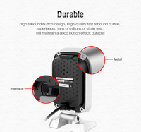 Lector de Códigos QR Vertical Syble AK-9208H, Escáner de Códigos de Barras de Escritorio Omnidireccional 2D para Android