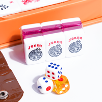 Dés transparents personnalisés, dés à six faces standard, dés de jeu standard à six faces, dés de jeu de table, dés de mahjong, logo couleur personnalisé