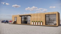 Maison préfabriquée de luxe de 40 pieds à deux chambres en conteneur maritime, maison préfabriquée, maison en bois, intérieur en bois massif, bâtiment de luxe