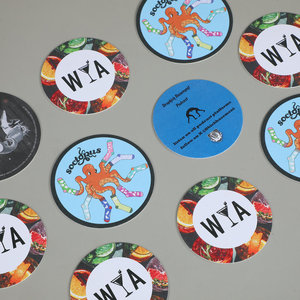 Posavasos de Papel Absorbente de Alta Calidad de 2 mm de Grosor con Diseño de Impresión de Logotipo Personalizado para Bebidas, Bodas y Cumpleaños - Product Image 2
