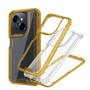 Coque transparente TPU + PC 3 couches Combo Phone Case pour Vivo Y19S/Y29/Y04/Y29S/V50 <span class=keywords><strong>Lite</strong></span>/Realme C75 Antichoc Clear Skin Friendly - Product Image 2