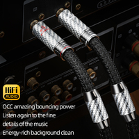 Câble audio HiFi OCC plaqué argent double RCA mâle-mâle pour amplificateur DVD, DAC, haut-parleur, microphone, double blindage