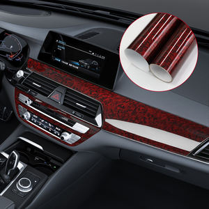 فيلم تغليف سيارات من الكربون الأحمر المصنوع بالطرق، فيلم فينيل أسود اللون عالي المرونة، ملصق سيارات من مادة PET - Product Image 1