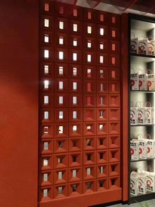 Panneau mural en briques creuses en PU Faux panneaux muraux évidés en PU résistants à la moisissure pour villa jardin <span class=keywords><strong>prix</strong></span> de gros compétitif Offre Spéciale - Product Image 2