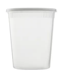 32 oz Deli Container Clear Plastic Round Cups Takeout Disposable Food Container