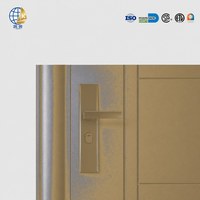 Porte en acier moderne antivol avec remplissage en nid d'abeille, insonorisée, revêtement par pulvérisation, vente en gros, taille personnalisée