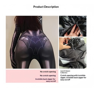 <span class=keywords><strong>Disfraz</strong></span> de cosplay de <span class=keywords><strong>Halloween</strong></span> transfronterizo para niños, mono de araña rojo, azul y negro de Daji, Ayanami Rei, Asuka - Product Image 4