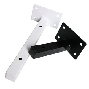 Furniture Heavy Duty Floating Shelf Bracket Decorative Industrial Iron Black <b>Wall</b> Shelving Bracket - Product Image 5
