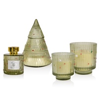 Bougie parfumée en cire de soja de luxe pour Noël, en gros, dans des pots en verre