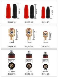 Kit de prises de soudage universelles DKJ - 10-25 Cœurs en cuivre, Coque en caoutchouc résistant à la chaleur pour soudeurs <span class=keywords><strong>MIG</strong></span>/TIG/Stick - Product Image 6