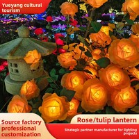 Lampe solaire LED en forme de rose, indice de protection IP55, commande manuelle, lumière décorative éclairante réaliste pour les parcs