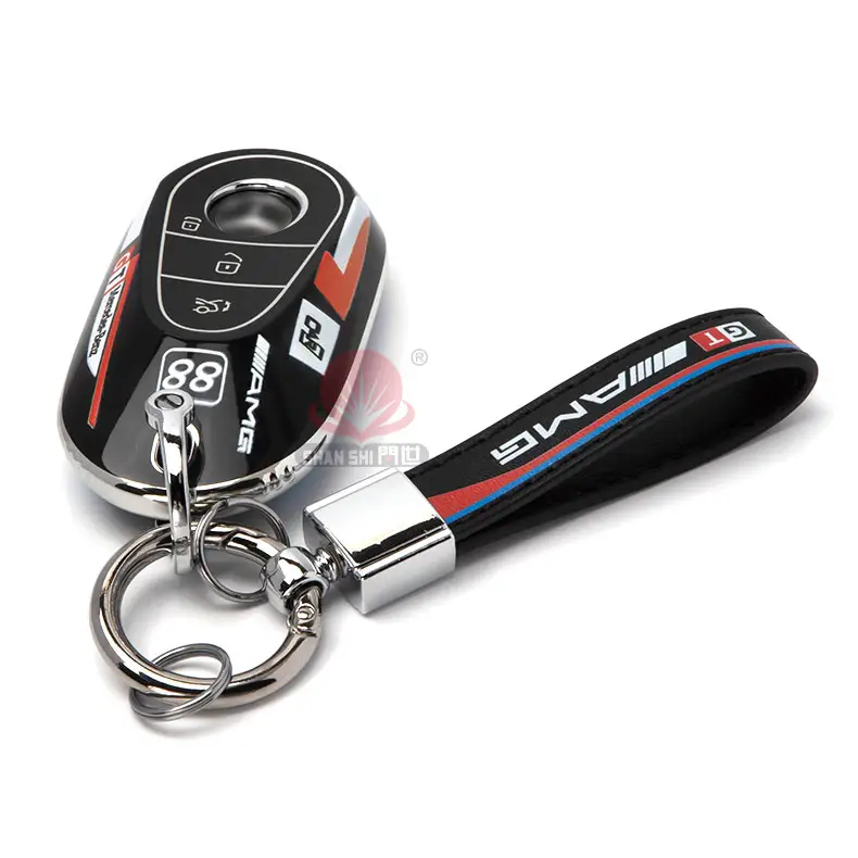 The New soft Power modification TPU car key cover with key chain for Mercedes Benz EQE AMG EQS AMG S-class C-class