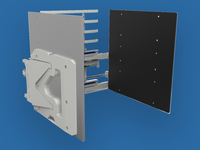 Pinces à cartons série G pour chariots élévateurs, pour la préhension rapide des marchandises, avec fixation à déconnexion rapide, portées d'ouverture personnalisées et contrôle de l'inclinaison