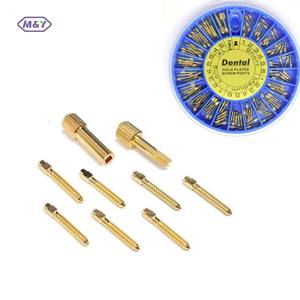 Piatto dorato 120 pezzi placcato oro vite dentale Post canale di trattamento impianto odontoiatrico per riempimento canalare - Product Image 2