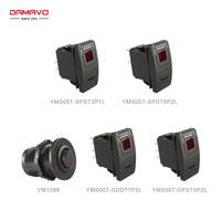 DAMAVO Custom DPDT Interruptores basculantes a prueba de agua LED Etiquetas grabadas con láser para construcción marina Maquinaria agrícola al aire libre