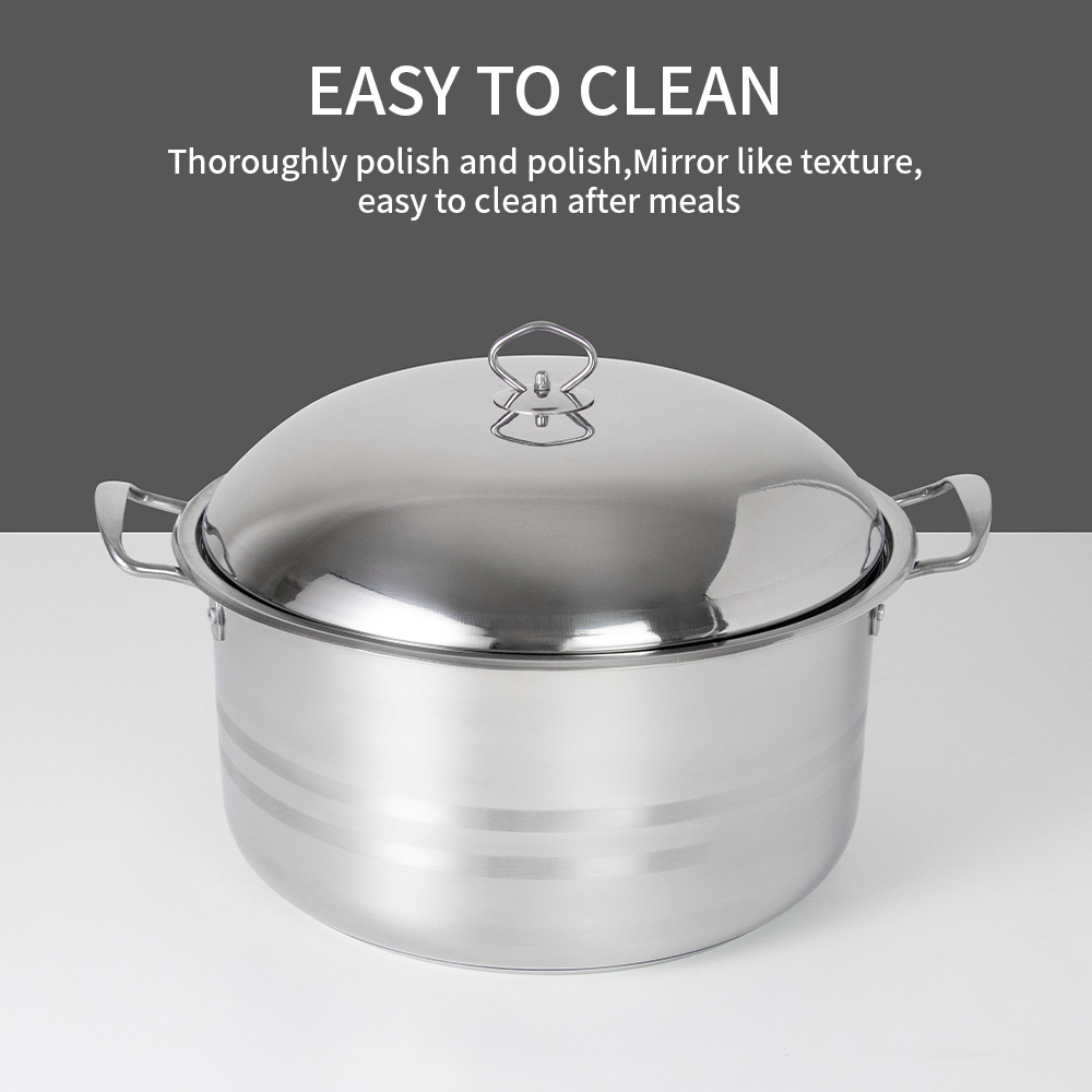 Yurtrain Hot Selling 3-Piece Metal Stainless Steel Cooking Pot Set Induction Cooker Modern Luxury Design Dishwasher Safe Large · image 3