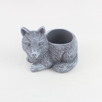 Figurine en ciment moderne, écologique, avec revêtement époxy, pot de fleurs en forme de visage d'oiseau pour jardin, vase à fleurs pour la maison et l'intérieur