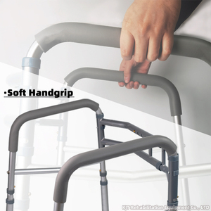 Barre de sécurité pour toilettes en aluminium autoportante, réglable en hauteur et en largeur, avec poignées rembourrées en mousse souple - Product Image 4