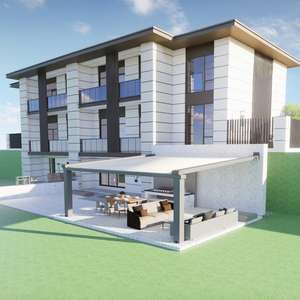 Toldo Retráctil de Aluminio y PVC de Alta Resistencia <span class=keywords><strong>con</strong></span> Control Remoto, Resistente al Viento, Independiente, para Patio y <span class=keywords><strong>Terraza</strong></span> al Aire Libre - Product Image 1