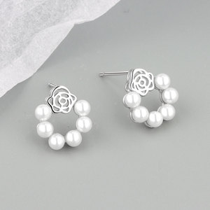 2025 New Arrival 925 Sterling <b>Silver</b> Korean Style Floral Mother of <b>Pearl</b> Stud <b>Earrings</b> for Women - Wholesale - Product Image 6