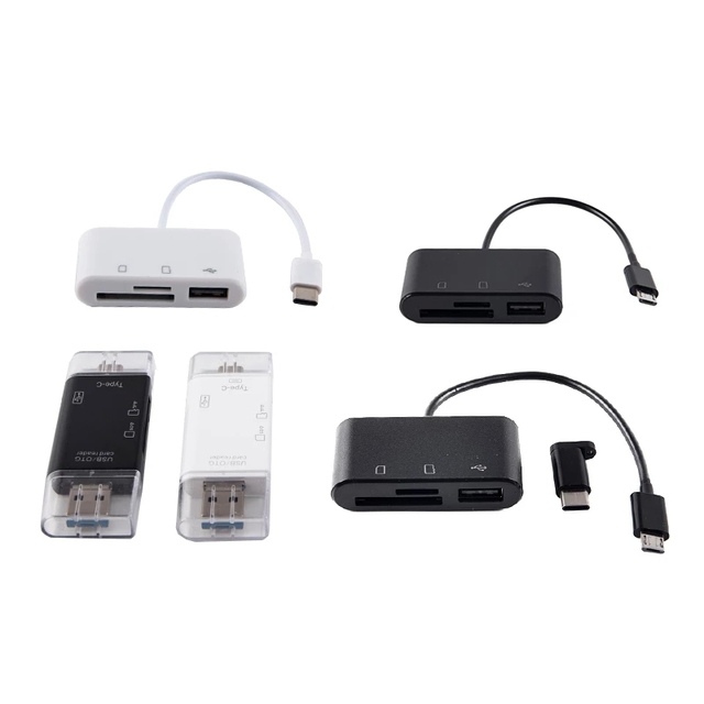 Type C To SD Card Reader OTG USB Cable Micro SD/TF Card Reader Adapter Data Transfer For iPhone Macbook Samsung Huawei Xiaomi
