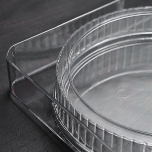 Caja de almacenamiento transparente de plástico para pasteles de té, soporte de exhibición cuadrado para té Pu'er, sellado a prueba de polvo, accesorio para té Kung Fu - Product Image 4