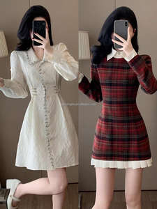 Abito elegante stile Party autunno e inverno piccolo profumo da <span class=keywords><strong>donna</strong></span> moda <span class=keywords><strong>leggera</strong></span> abbigliamento <span class=keywords><strong>donna</strong></span> Tweed abito abito abito abito di Tweed - Product Image 6