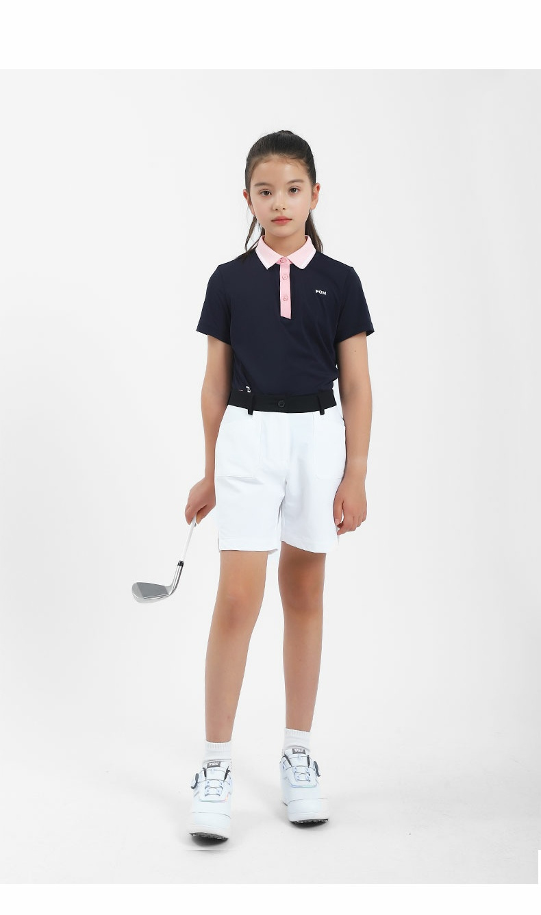PGM KUZ156 custom kids golf shorts summer sports golf shorts for girls企业官网