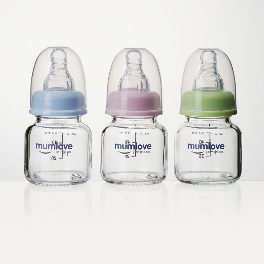 60 мл стеклянная бутылка для кормления ребенка с ручкой для бутылки для кормления