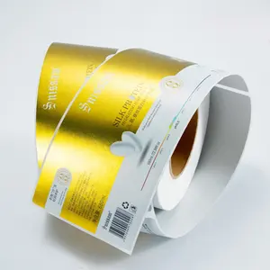 Etichette adesive di lusso del prodotto personalizzato del corpo barattoli cosmetici olografico con Logo adesivo in vinile etichette bottiglie di sapone