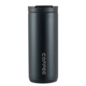 CORPCE Stainless Steel Vacuum Tumbler Double Wall Insulated Travel <b>Mug</b> Black Minimalist Design With Lid - Product Image 1