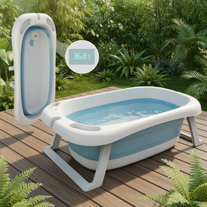Bañera con Termómetro para Bebé, Bañera Plegable para Bebé, Tinas de Bebé - Product Image 5