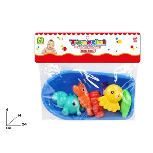 Juego de juguetes de baño Tenerini con suaves criaturas marinas para niños pequeños de 24+ meses Mondo Bimbi - Product Image 1