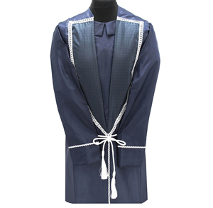 Robe funéraire à col à revers pour hommes, vêtement funéraire de style robe pour adultes décédés, <span class=keywords><strong>tenue</strong></span> de cercueil en satin doux - Product Image 1