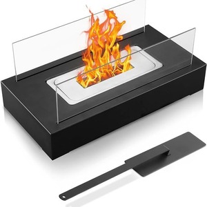 Chimenea <span class=keywords><strong>de</strong></span> <span class=keywords><strong>Etanol</strong></span> Rectangular para Mesa, Chimenea Portátil para Exteriores, Calentador y Lámpara <span class=keywords><strong>de</strong></span> Llama, Decoración Moderna para el Hogar - Product Image 2