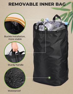 Nhà bếp trong nhà nhà, tái chế thùng có nắp đậy, 100L lớn tái chế bin với tháo rời tái sử dụng túi bên trong tái chế bin - Product Image 2