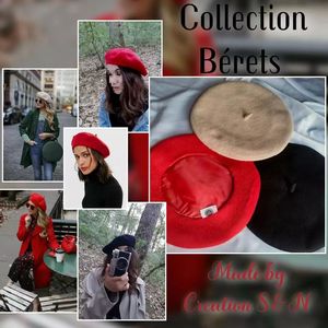 Moda nero rosso verde blu cappelli personalizzati 3d ricamo logo lana Boina berretto di feltro - Product Image 4