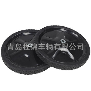 16 Inch Solid Rubber <b>Tool</b> <b>Cart</b> Wheel With Ball Bearing 150kg Load Capacity Firm Tread No Brake Included - Product Image 4