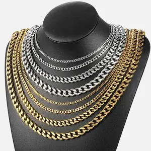 Icebela Find Jewelry Solid 18K Gold Sterling Silver Italian 5mm Diamond-Cut Cuban Link Curb Chain Necklace for Women