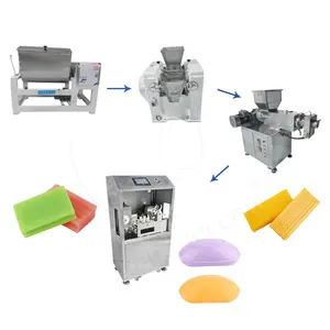 OCEAN Fully Automatic Toilet Soap Noodle Production Line Small Mini Hot Sale Bar Soap Plodder Extruder Make Machine