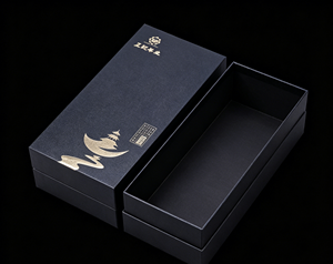 Premium textured paper rigid gift box exquisite hot stamping craft ideal for luxury tea packaging premium storage displaygifting - Product Image 4