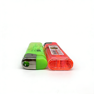 Briquet électronique jetable moderne en plastique transparent, écologique et durable pour cigarettes - Cadeaux d'affaires - Product Image 3