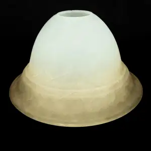 Produsen ukuran kustom bentuk retak Amber kaca naungan pencahayaan Aksesori kap lampu kaca untuk lantai