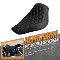 Jok Motor Pengemudi Solo Jahitan Diamond untuk Harley Softail Breakout 2013-2017 Rocker 2008-2017 Kulit PU Hitam