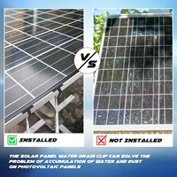 Guide de drainage pour panneau solaire, pince à boue, guide d'eau automatique, clip de drainage d'eau pour panneau solaire en plastique
