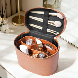 Luxury Large Capacity Travel <strong>Makeup</strong> Organizer <strong>with</strong> Removable <strong>Compartments</strong> for <strong>Makeup</strong> <strong>Bag</strong> - Product Image 5