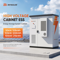 Système de stockage d'énergie BESS, armoire de batterie au lithium extérieure, 50 kW, 100 kW, 105 kWh, 200 kW, 215 kWh, solution de refroidissement par air pour l'industrie