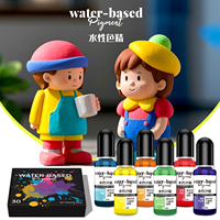 Nouveau pigment de plâtre cimentaire à base d'eau 30 couleurs 10ML, teinture de résine faite à la main DIY, essence d'oxyde de fer soluble dans l'eau pour le bricolage