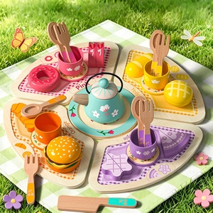 Ensemble de thé en <span class=keywords><strong>bois</strong></span> pour le jeu de rôle, <span class=keywords><strong>jouet</strong></span> de <span class=keywords><strong>cuisine</strong></span> pour enfants, jouets alimentaires, ensemble de <span class=keywords><strong>cuisine</strong></span> pour enfants, <span class=keywords><strong>cuisine</strong></span> de jeu - Product Image 2